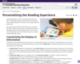 Personlizing the Reading Experience