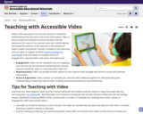 Teaching with Accessible Video