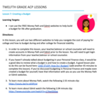 Twelfth Grade ACP Lesson 7 - Creating a Budget