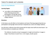 Twelfth Grade ACP Lesson 16 - Final Reflection