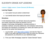 Eleventh Grade ACP Lesson 2 - Career Demand