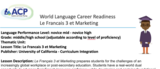 World Language -  Career Readiness  - Le Francais 3 et Marketing