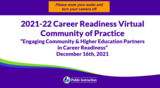 Engaging Community & Higher Education Partners in Career Readiness