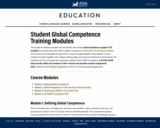 Student Global Competence Training Modules