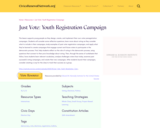 Just Vote: Youth Registration Campaign