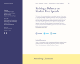 Striking a Balance on Student Free Speech