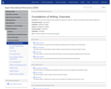 Open Educational Resources (OER) - Foundations of Writing Instructional Package