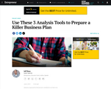 Use These 3 Analysis Tools to Prepare a Killer Business Plan