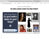Grade 1: Unit 2 History Mystery 3  Do Good Leaders Always Do Good Things?