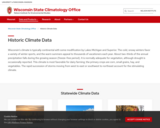 Wisconsin Historic Climate Data