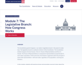 Module 7: The Legislative Branch: How Congress Works