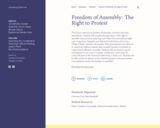 Freedom of Assembly: The Right to Protest