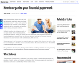 How to organize your financial paperwork