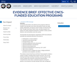 Evidence Brief: Effective CNCS (AmeriCorps and SeniorCorps)-Funded Education Programs