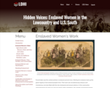 Enslaved Women's Work · Hidden Voices: Enslaved Women in the Lowcountry and U.S. South · Lowcountry Digital History Initiative