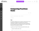 Comparing Fractions Game- Illustrative Math