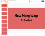 Quarter 4 Grade 2 How Many Ways to Solve Routine