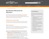 Recollection Wisconsin Lesson plans and ideas for Educators