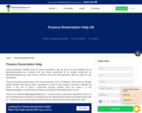 Finance Dissertation Help & Writing Service UK By Writers