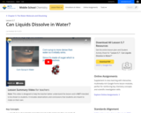 Lesson 5.7: Can Liquids Dissolve in Water?