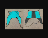 a.) Front of Split-Leg (Butterfly) Sling and b.) Back of Split-Leg (Butterly) Sling