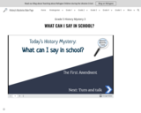 Grade 5 History Mystery 3:  WHAT CAN I SAY IN SCHOOL?