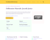 Deliberation Materials: Juvenile Justice