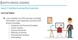 Eighth Grade ACP Lesson 7: Individual Learning Plan/4 year plan