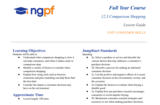 Comparison Shopping - NGPF 12.3 (CONSUMER SKILLS Unit)