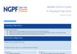 MS-Preparing for High School - NGPF 8.1 (Prepare for Success Unit)