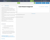 Career Research Project using the BLS website