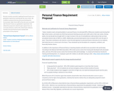 Personal Finance Requirement Proposal