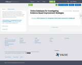 Online Databases for Investigating Evidence-Based Improvement Strategies