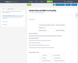 Careers that use Math in a Foundry