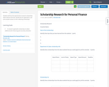Scholarship Research for Personal Finance