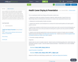 Health Career Display & Presentation