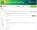 Plotting Pairs of Coordinate Points in All Four Quadrants to Construct Lines
