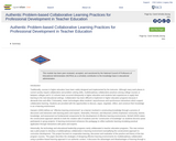 Authentic Problem-based Collaborative Learning Practices for Professional Development in Teacher Education