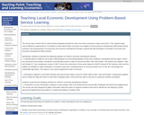 Teaching Local Economic Development Using Problem-Based Service Learning