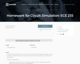 Homework for Circuit Simulation: ECE 255