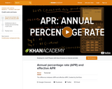 Finance & Economics: Annual Percentage Rate (APR) and Effective APR