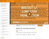 Finance & Economics: Bailout 12: Lone Star Transaction