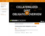 Finance & Economics: Collateralized Debt Obligation Overview
