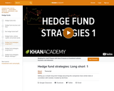 Finance & Economics: Hedge Fund Strategies - Long Short  1