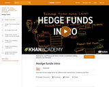 Finance & Economics: Hedge Funds Intro
