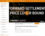 Finance & Economics: Lower Bound on Forward Settlement Price