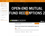 Finance & Economics: Open-End Mutual Fund Redemptions