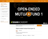 Finance & Economics: Open-Ended Mutual Funds