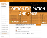 Finance & Economics: Option Expiration and Price