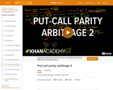 Finance & Economics: Put-Call Parity Arbitrage II